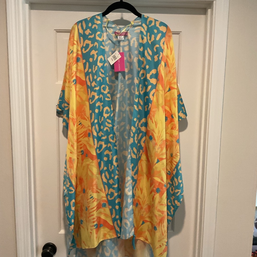 Sassy Jones Yellow and Blue Patterned Kimono